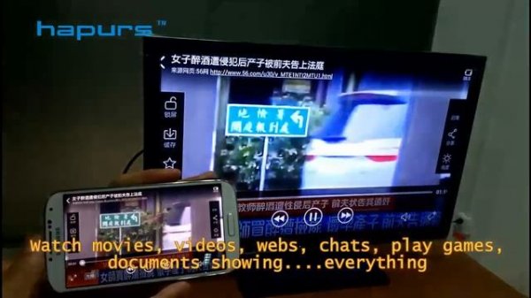 Hapurs WiFi HDMI TV Mirror Dongle Android