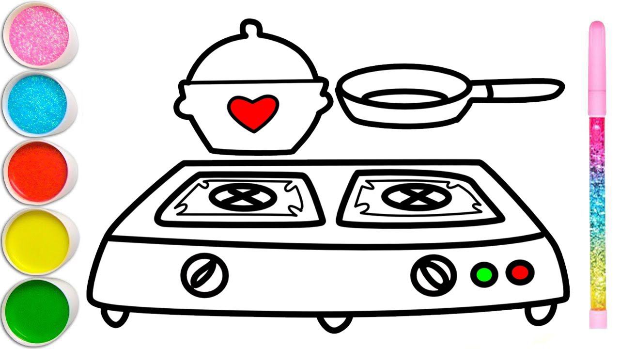 How to draw a stove, a computer, a bed, an elephant, a dog for children смотреть онлайн