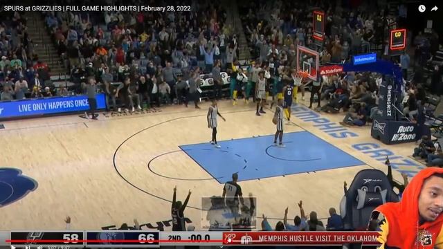 Morant 52!! FlightReacts SPURS at GRIZZLIES | FULL GAME HIGHLIGHTS | February 28, 2022! смотреть онлайн