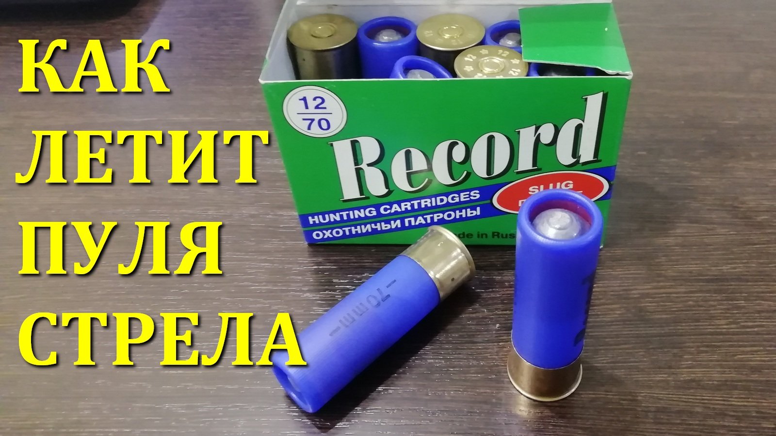 ПУЛЯ Рекорд Стрела калибр 12/70 Как она летит?