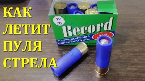 ПУЛЯ Рекорд Стрела калибр 12/70 Как она летит?