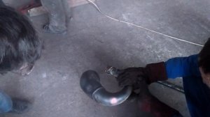 Как выровнять вмятину на выхлопной трубе  мотоцикла