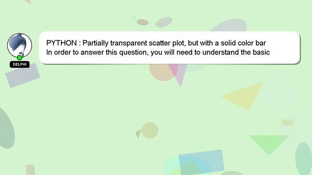 PYTHON : Partially transparent scatter plot, but with a solid color bar смотреть онлайн