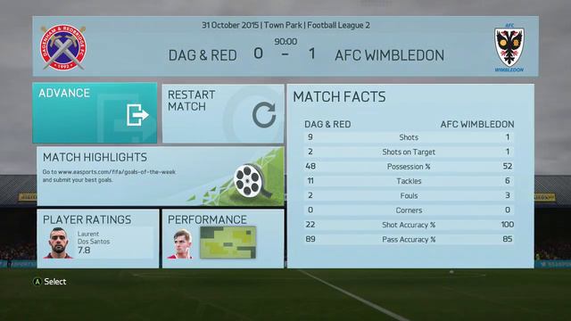 FIFA 16 - AFC Wimbledon Career Mode - Episode 8 - SCOUT FUTURE STAR TRAINING! смотреть онлайн