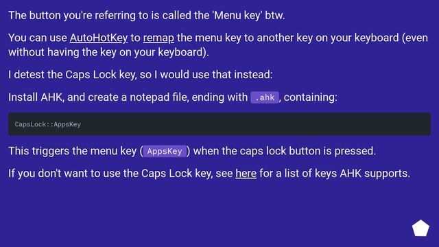 How to emulate context menu key when there's none on keyboard? смотреть онлайн