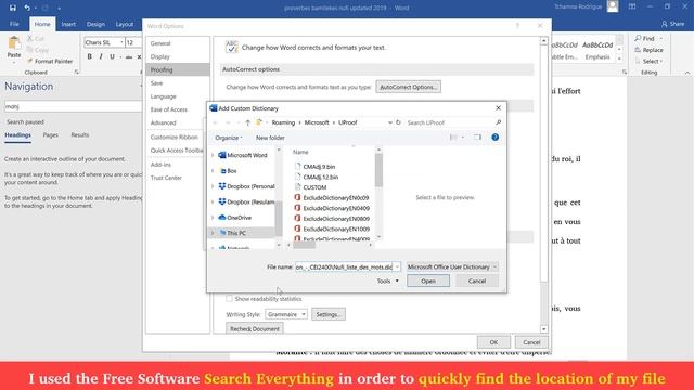 Add Custom dictionary to word from a file смотреть онлайн
