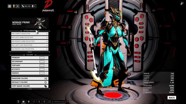 Warframe- Mirage Prime Fashion Frame смотреть онлайн