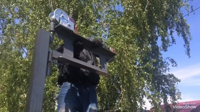 Подъем улья на платформу с помощью лебёдки. смотреть онлайн