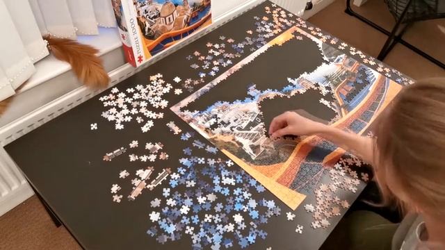 1000 Pieces Trefl Fairytale Santorini Jigsaw Puzzle Time Lapse смотреть онлайн