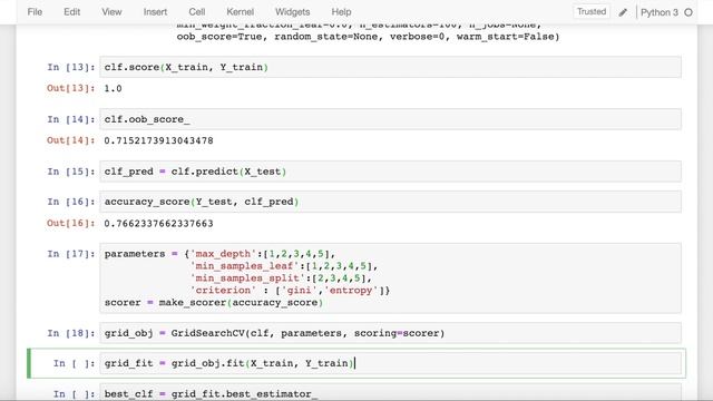 Out-of-bag (OOB) score for Ensemble Classifiers in Sklearn смотреть онлайн