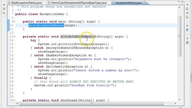 Exception Handling in Java смотреть онлайн