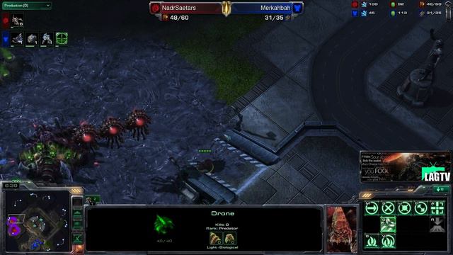 NadrSaetars (Z) vs Merkahbah (T) -- Starcraft 2 [LAGTV] смотреть онлайн