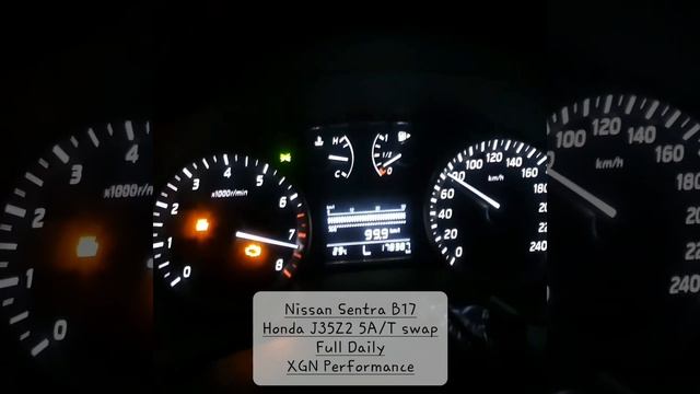 Nissan Sentra B17 + Honda J35Z2 5A/T swap + Reflash tuned by XGN Performance смотреть онлайн