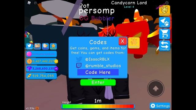 How to get the Rumble Studios Subscriber Perks In Bubble Gum Simulator (roblox) смотреть онлайн