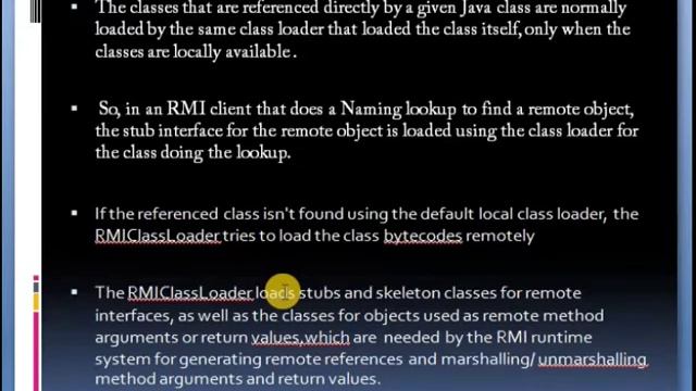 Loading classes Dynamically in RMI...RMIClassLoader смотреть онлайн