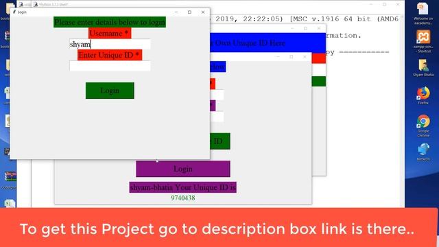 Final Year Python Project | B.E/B.Tech/ME/MTech/MCA-Unique ID generator || Electricity Bill-tkinter смотреть онлайн