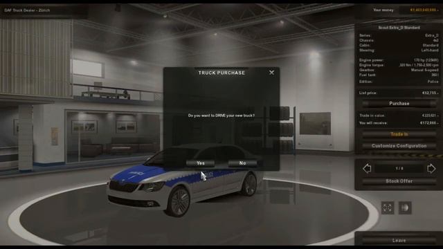 Skoda Superb with police siren смотреть онлайн