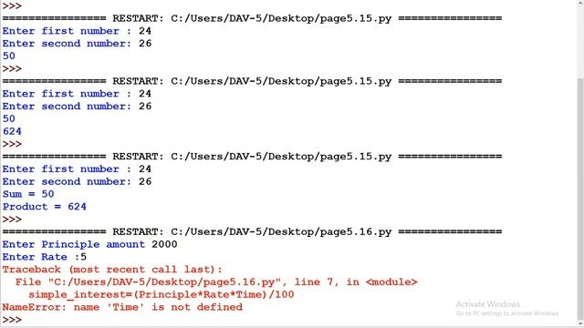 Python script program to calculate simple interest by inputting principle rate and time by user смотреть онлайн