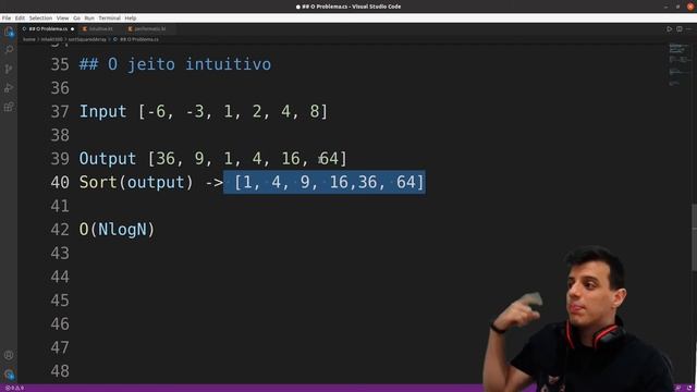 Desafio de entrevista do facebook - sorted squared array смотреть онлайн