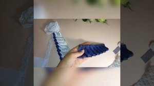 МК Воротник из лент #школа #воротникканзаши #прост