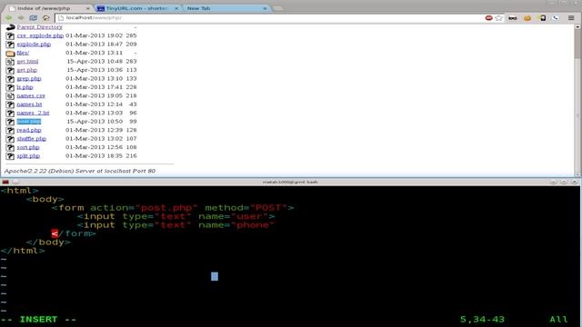 PHP - 11 - POST Form Submit - Linux - tutorial смотреть онлайн