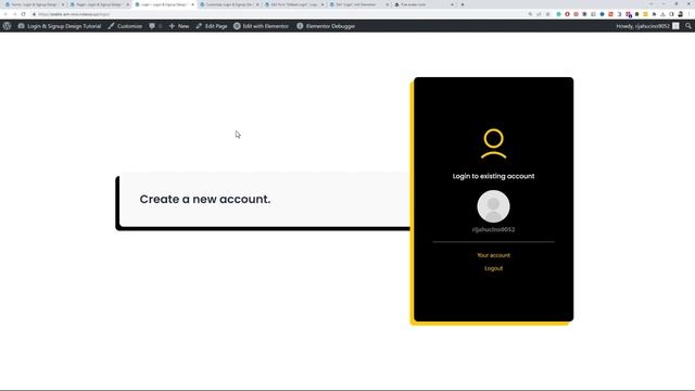 Design Custom Login & Signup Page For WordPress / WooCommerce With Elementor - 2023