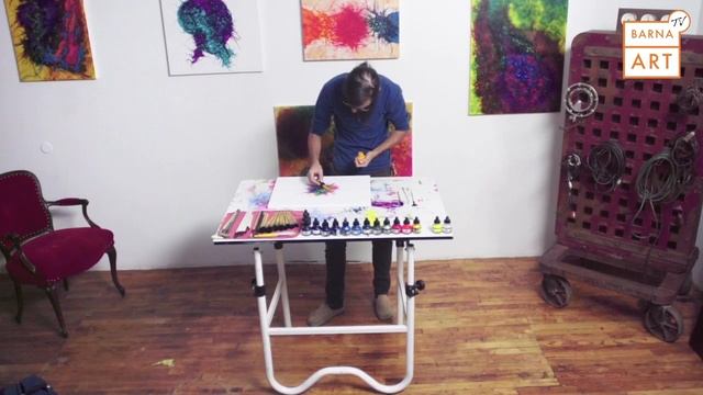 Demostración de la tinta acrílica "FW" de Daler Rowney, por Anthony Cerretani смотреть онлайн