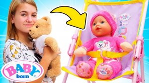Купаем пупсов Беби Борн и везем к доктору! Игры для детей в больничку - видео про игрушки