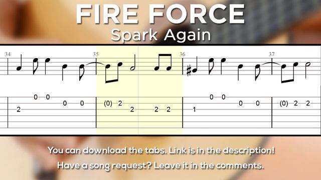 Fire Force - Spark Again (Season 2 Opening) Guitar Tutorial + TABS (Easy Version) / Guitar Cover смотреть онлайн