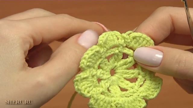Crochet Floral Motif Tutorial 38 часть 1 из 2 Цветочный мотив крючком смотреть онлайн