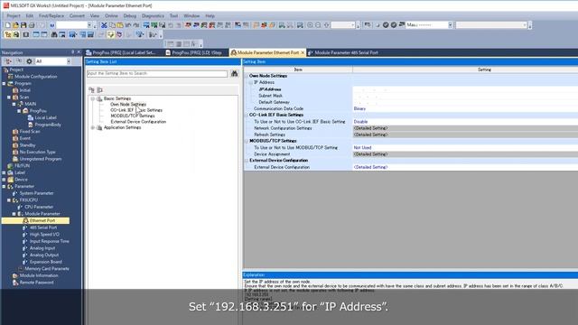 (2) IP address setting ＜MELSEC iQ-F [Simple CPU communication function] 2/6＞ (English version) смотреть онлайн