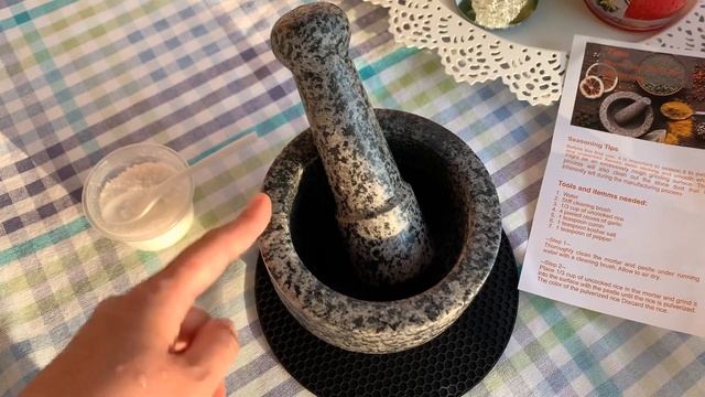 Гранитная ступка для специй с Amazon. Как правильно обработать ступку. смотреть онлайн