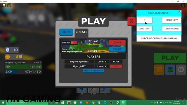 [ROBLOX] HƯỚNG DẪN CÁCH HACK BLADE QUEST CỰC DỄ (HOW TO HACK BLADE QUEST AUTO FARM) - HN GAMING смотреть онлайн