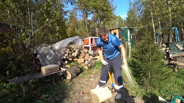 СРОЧНО РАСКОЛОТЬ ДРОВА, ЧТОБЫ НЕ ЗАМЕРЗНУТЬ ЗИМОЙ смотреть онлайн