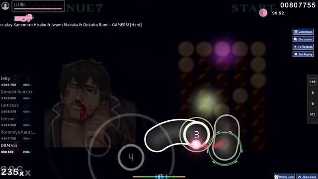 GAMERS! OP - Kanemoto Hisako & Iwami Manaka Ookubo Rumi | [OSU!] Hard смотреть онлайн