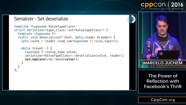 CppCon 2016: Marcelo Juchem “The Power of Reflection with Facebook's Thrift" смотреть онлайн
