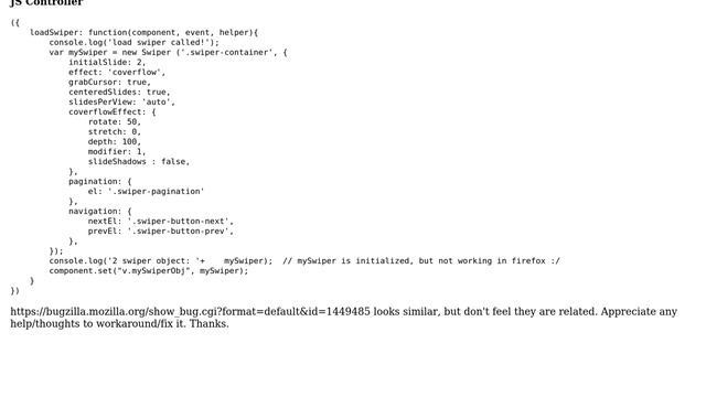 TypeError: cannot use the given object as a weak map key while using Swiper.js in Firefox смотреть онлайн