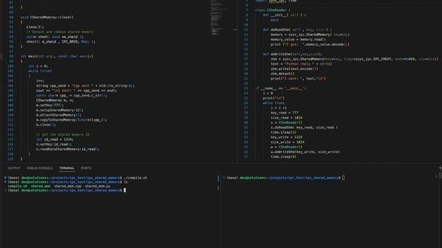 IPC shared memory between Cpp and Python script смотреть онлайн