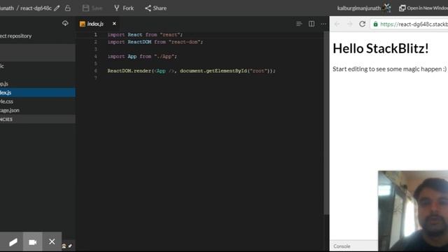 Getting started with StackBlitz react project смотреть онлайн