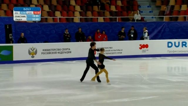 Мария Некрасова - Иван Долгодворов. Короткая программа. Пары. Юниоры. Пермь. Гран-при России 2022 смотреть онлайн
