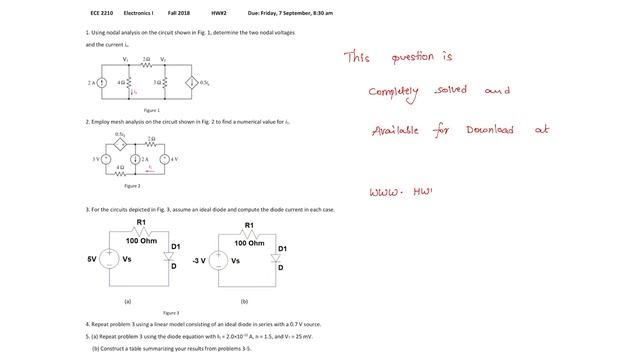 Repeat problem 3 using a linear model consisting of an ideal diode in series with a 0.7 V source. смотреть онлайн