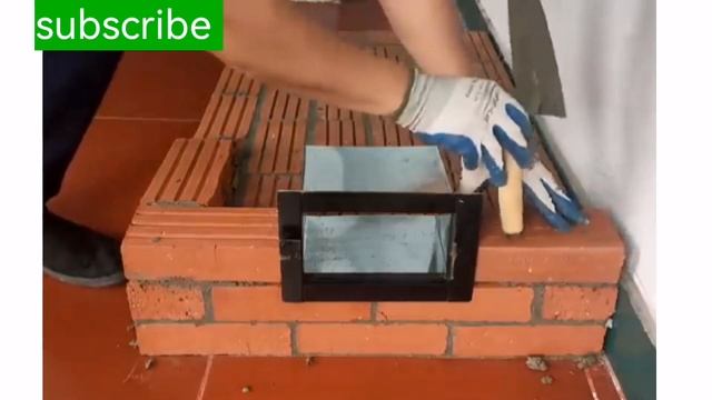 How to make a beautiful and effective wood stove from red bricks смотреть онлайн