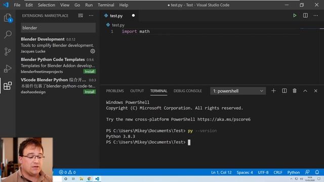Setting Up VSCode To Use As IDE With Blender In Windows - Blender Python Scripting смотреть онлайн