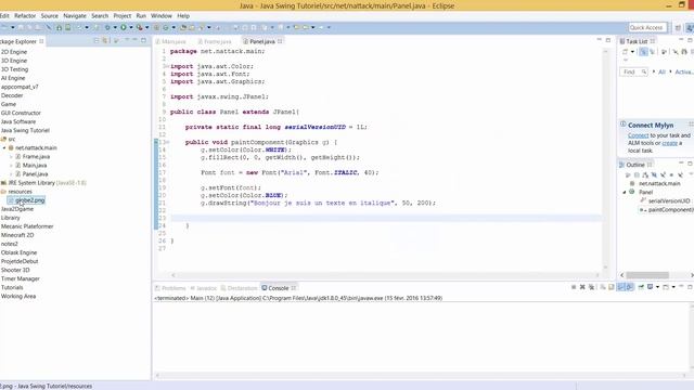 [FR][Partie 2] Tutoriel Java Swing GUI : Créer un panel et utiliser Graphics et Graphics2D смотреть онлайн