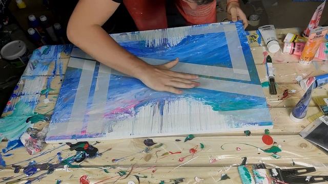 Интерьерная картина "Потоки". Эпоксидная смола, акрил. Полировка эпоксидки. Абстрактное искусство смотреть онлайн