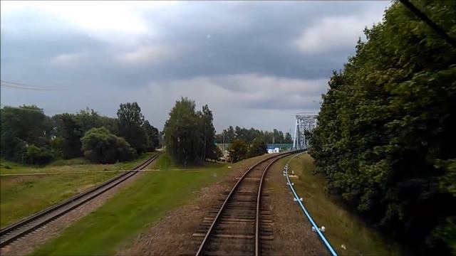 Молния, вид из кабины дизель-поезда ДДБ-1. смотреть онлайн
