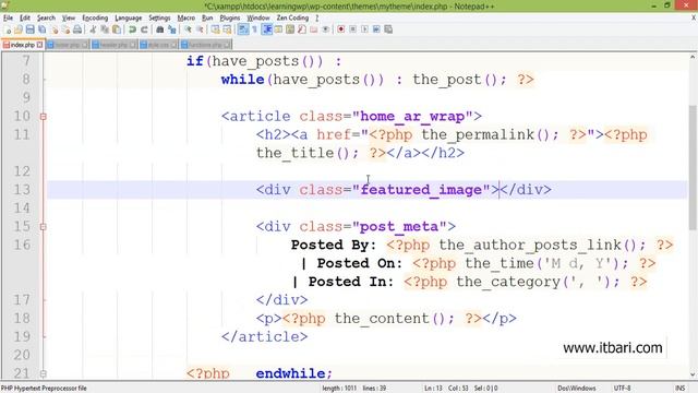 52. WordPress Featured Image- ITBari Tutorial.wmv смотреть онлайн