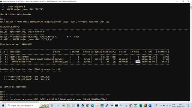 Usando hint para melhorar desempenho consulta com clausula like смотреть онлайн