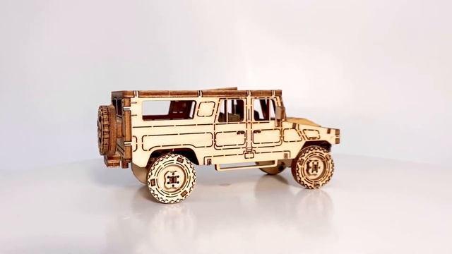 Бронеавтомобиль Тайфун от Lemmo - деревянный конструктор, сборная фанерная модель, 3D пазл смотреть онлайн