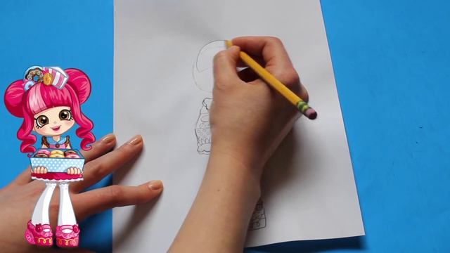 How to Draw Shopkins Shoppies Dolls "Donatina" Step By Step смотреть онлайн
